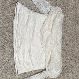 Abercrombie off shoulder  White Lace Top